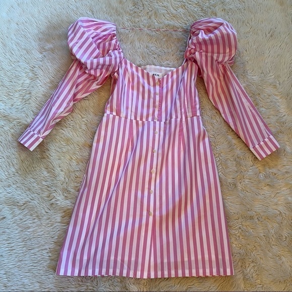 Mr. Larkin Penelope Dress in Pink Stripe - Size Small - Picture 4 of 11